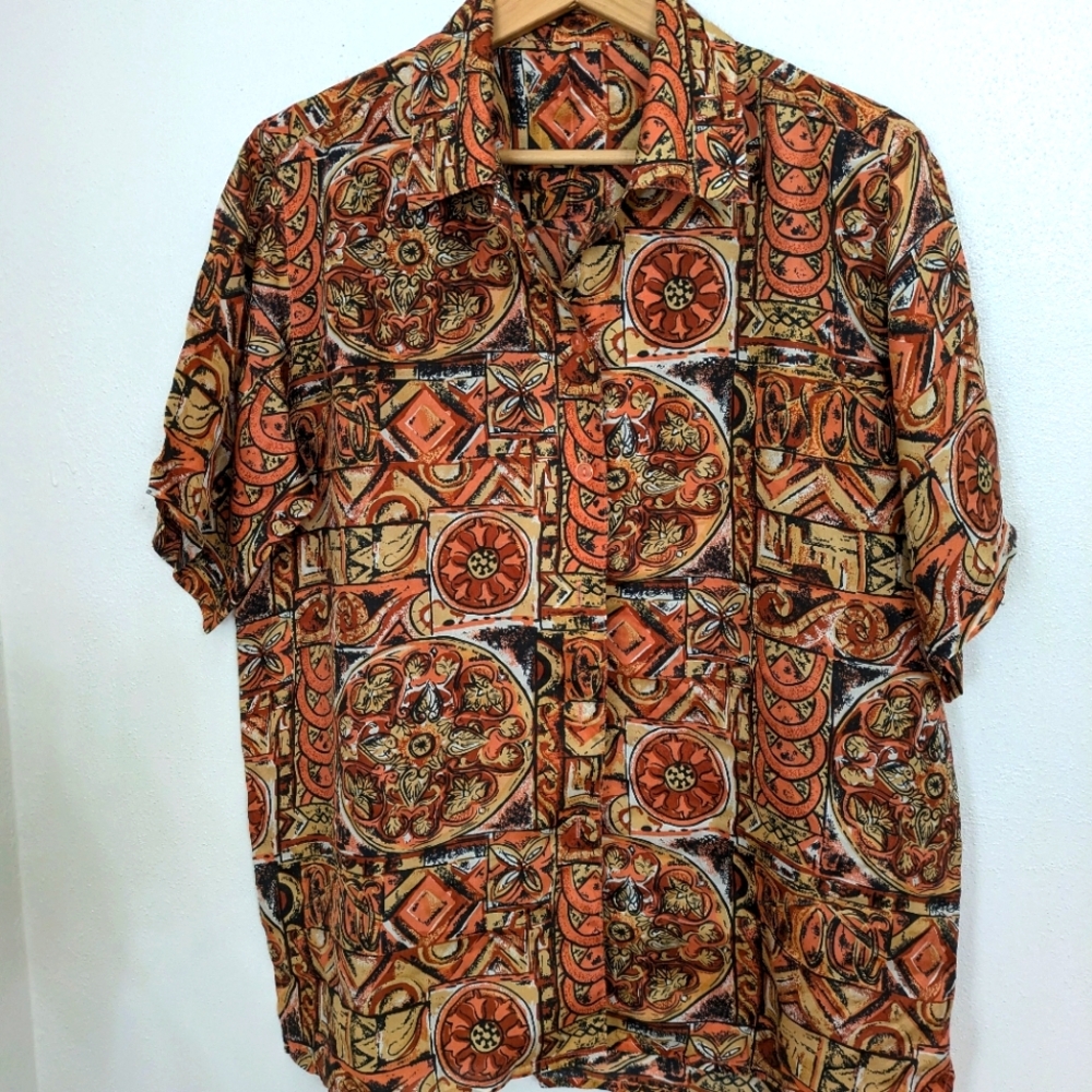 Vintage Bogari Two piece silk set